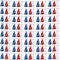 Red Blue White Foil Fringe Metallic Tassel Streamers Banner Tassel Garland for Parade Floats, Bachelorette, Wedding, Birthday, Halloween, Christmas, Bridal/Baby Shower Party Decorations
